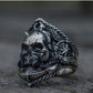 Gothic Skull Ring Unique Octopus Anchor Adsorption Compass Skull Biker Ring