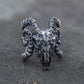 Gothic Punk Satanic Devil Skull Ring Vintage Steampunk Stainless Steel Ring Hiphop Motorcycle Rock Biker Jewelry