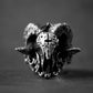 Gothic Punk Satanic Devil Skull Ring Vintage Steampunk Stainless Steel Ring Hiphop Motorcycle Rock Biker Jewelry