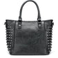 New Rivet Women Bag Pu Leather Crossbody Bag Purse Skull Handbag Quality Punk Shoulder Bag with Wallet Messenger Bag