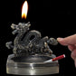Two-in-one Dragon-shaped Ashtray Lighter Set Can Be Loaded with Butane Flame Torch Creative Lighter
