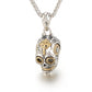 925 Sterling Silver Punk Skull Pendant Necklace