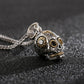 925 Sterling Silver Punk Skull Pendant Necklace