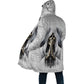 Winter Hooded cloak Crazy Skull With Angel Wings Fleece wind breaker Unisex Casual Thick Warm Hood