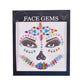3D Gem Face Sticker Ghost Skull Face with Diamond Decoration Face Stickers