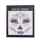 3D Gem Face Sticker Ghost Skull Face with Diamond Decoration Face Stickers