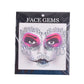 3D Gem Face Sticker Ghost Skull Face with Diamond Decoration Face Stickers