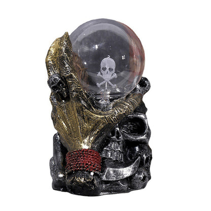 Novelty Electrostatic Sphere Light Skull Hand Touch Glass Magic Desktop Ornaments Night Ball Lights Lamp Christmas