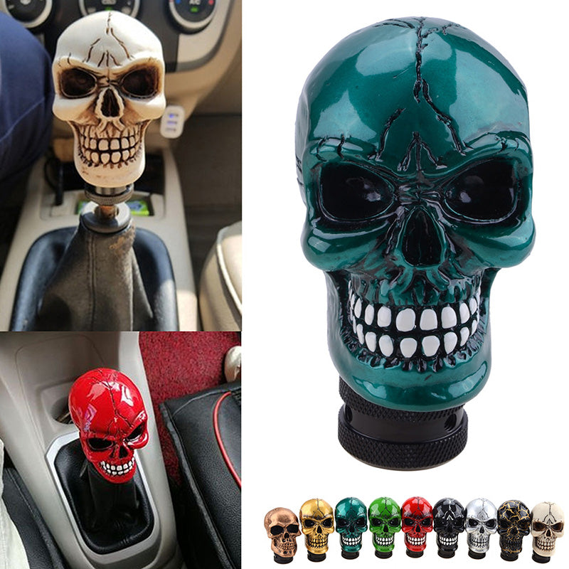 Skull Gear Shift Knob Manual Shifter Lever Handle Alien Head Buck Teeth Pomo Car Accessories