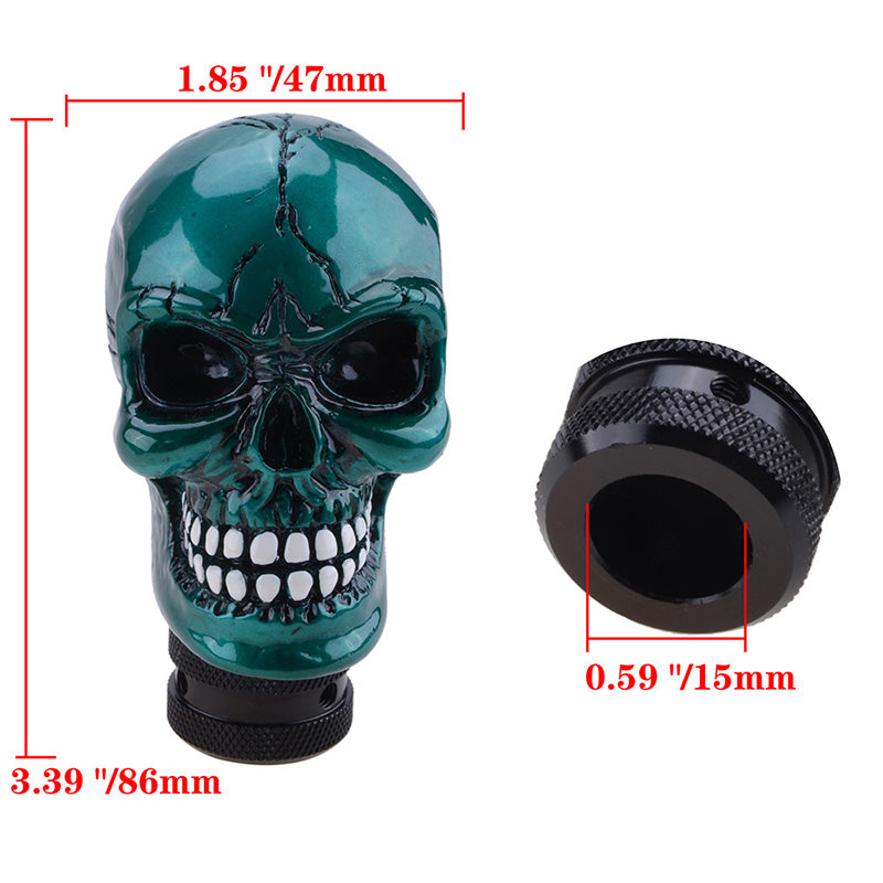 Skull Gear Shift Knob Manual Shifter Lever Handle Alien Head Buck Teeth Pomo Car Accessories