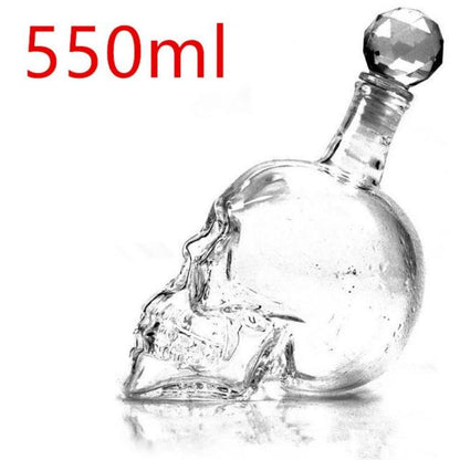 Glass Skull Bottle Creative Crystal Skull Whiskey Vodka Wine Bottle Vodka Bottle Skull Bottles Decanter