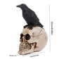 Resin Crow Skull Figurines Home Decor Creative Statue Ornaments Halloween Gift Skulls Decoration