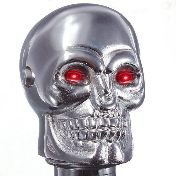 Universal Skull Head Auto Car Aluminium Alloy Gear Stick Shift Shifter Lever Knob with Led Light