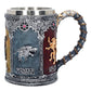 GOT Mugs Stainless Steel and Resin Beer Mug 400ml 600ml Tankard Water Cup Coffee Cup Christmas Halloween Birthday Gift Drinkware