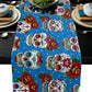 Mexican Skull Table Runner Wedding Table Decor Party Dining Table Runner Home Hotel Decoration Tablecloth Placemat