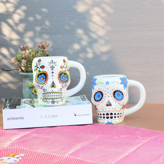 Creative Skull Mug Coffee Mug Halloween Gift 3D Solid Ceramics Mug Ice Bully Cup