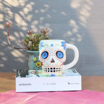 Creative Skull Mug Coffee Mug Halloween Gift 3D Solid Ceramics Mug Ice Bully Cup