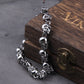 Stainless steel new design punk skull chain bracelet stainless steel charm bracelet jewelry