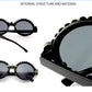 Gothic Skull Sunglasses Halloween Christmas Cat Eye Crystal Punk Sun Glasses