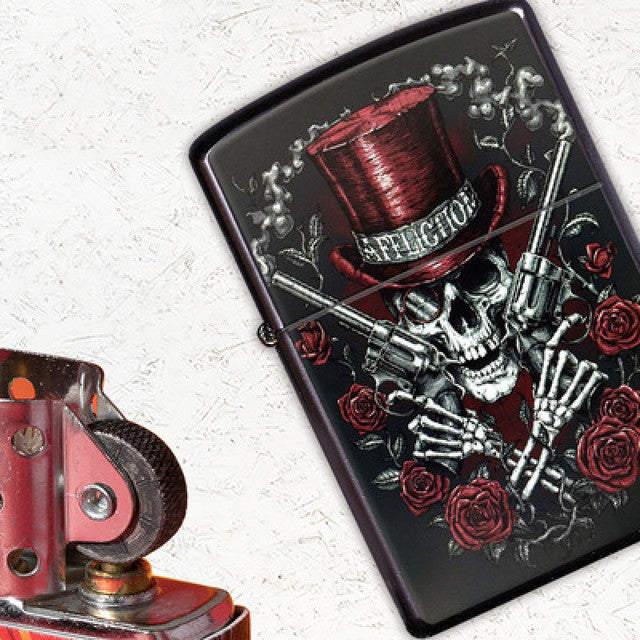 Windproof Lighter Metal Fashion Exquisite Skull Figure Grinding Wheel Lighter Cigarette Accessories