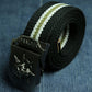 Canvas belt skull Metal tactics woven belt canvas belt Casual pants Cool