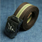 Canvas belt skull Metal tactics woven belt canvas belt Casual pants Cool