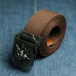 Canvas belt skull Metal tactics woven belt canvas belt Casual pants Cool