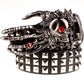 Full big rivet belt skull ghost hand god's metal buckle belts devil eyes bone ghost claw belt