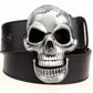 Big skull belt metal buckle skull belts Skeleton men punk rock belt performance hip hop girdle