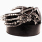 Men Punk Belt metal rock Belt Skull devil Ghost claw Belt buckle