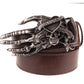 Men Punk Belt metal rock Belt Skull devil Ghost claw Belt buckle