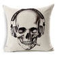 Skull Cotton Linen Square Pillow Cases Sofa Car Throw pillow Cushion Cover Textile products Cotton