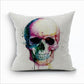 Skull Cotton Linen Square Pillow Cases Sofa Car Throw pillow Cushion Cover Textile products Cotton