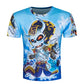 Men short sleeve T shirt 3d t-shirt casual breathable t-shirt plus-size tshirt homme New design