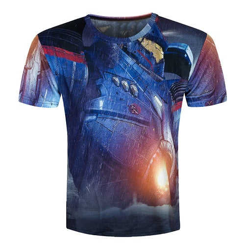 Men short sleeve T shirt 3d t-shirt casual breathable t-shirt plus-size tshirt homme New design