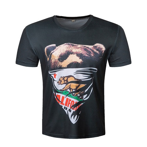 Men short sleeve T shirt 3d t-shirt casual breathable t-shirt plus-size tshirt homme New design