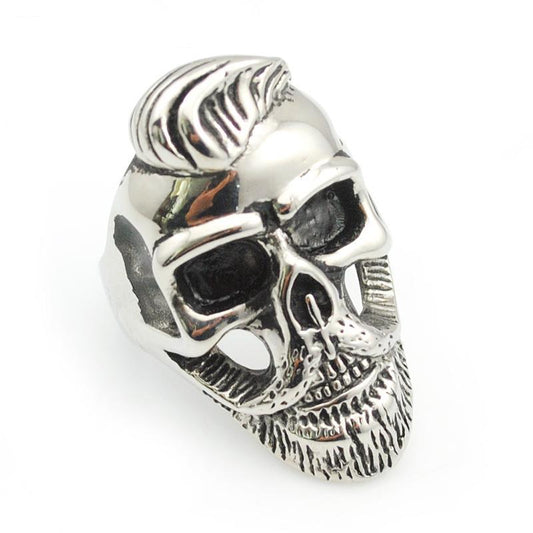 Gentleman beard skull ring,punk/rock/cool/fashion/hiphop stainless steel jewelry rings