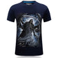 Horror Skull print O-neck t-shirt Casual Tee shirt plus size S-6xl high quality Tops cool Tees