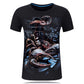 Horror Skull print O-neck t-shirt Casual Tee shirt plus size S-6xl high quality Tops cool Tees