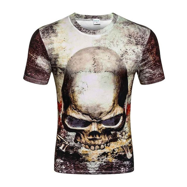 New Fashion Brand T-shirt Hip Hop 3d Print Skulls Harajuku Animation 3d T shirt Summer Cool Tees