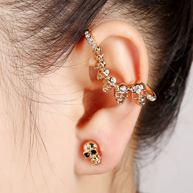 New Design Crystal Cuff Earrings Brincos Double Side Earrings For Women