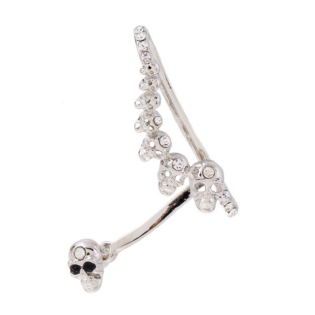 New Design Crystal Cuff Earrings Brincos Double Side Earrings For Women