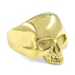 Stainless Steel Jewelry Classic Punk Silver Black Gold Motor Biker Skull Ring Men Women