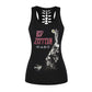 Women Fitness Tank Tops Gothic Punk Style O Neck Sleeveless Tee Tight Vest Tops