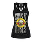 Women Fitness Tank Tops Gothic Punk Style O Neck Sleeveless Tee Tight Vest Tops