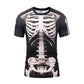 3D T Shirt Skull Short Sleeve Hip Hop Fashion Tee Shirt Homme Slim Fit Halloween Cosplay T-shirt