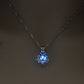 Luminous Glow In The Dark lotus Flower Shaped Pendant Necklace For Women Jewelry