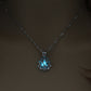 Luminous Glow In The Dark lotus Flower Shaped Pendant Necklace For Women Jewelry