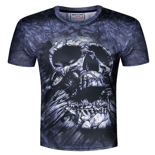 America Fashion Hip Hop T shirt for men summer tops 3d t-shirt print skulls flowers