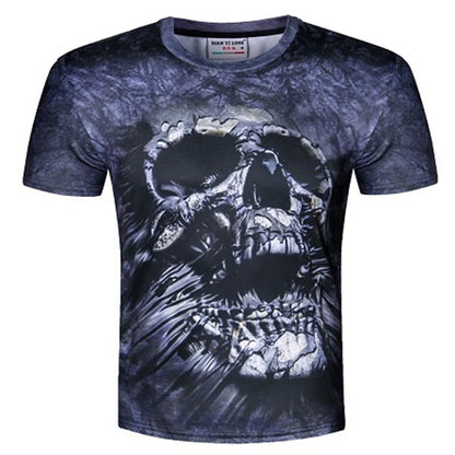 America Fashion Hip Hop T shirt for men summer tops 3d t-shirt print skulls flowers